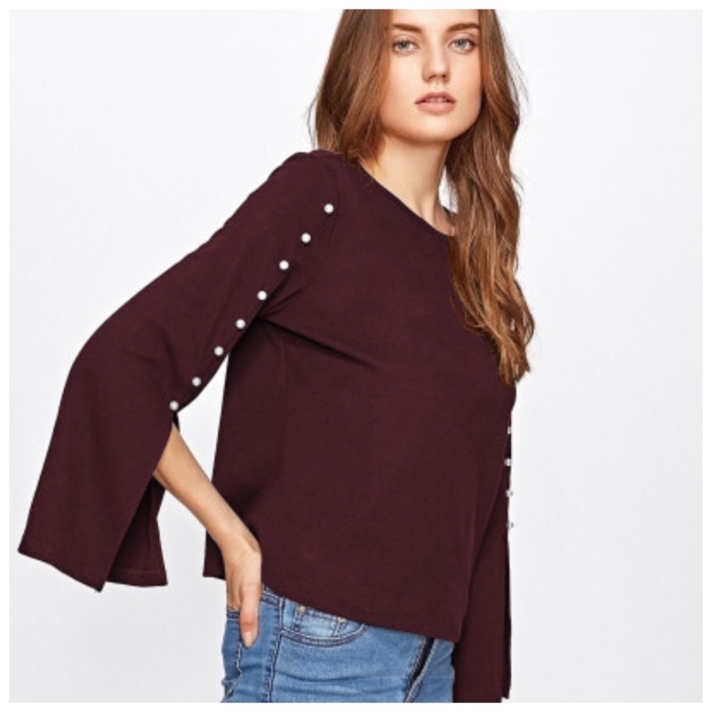 Pearl Split Sleeve Top - Picture 3 of 4